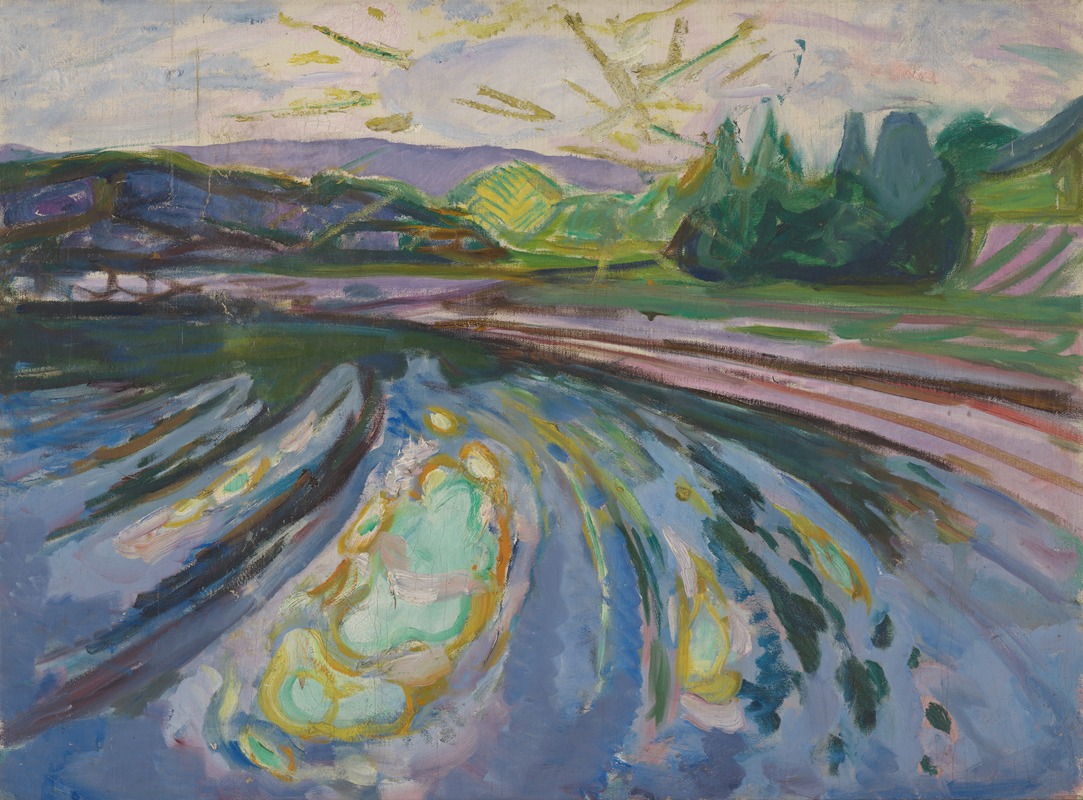 Edvard Munch - Waves Against The Shore