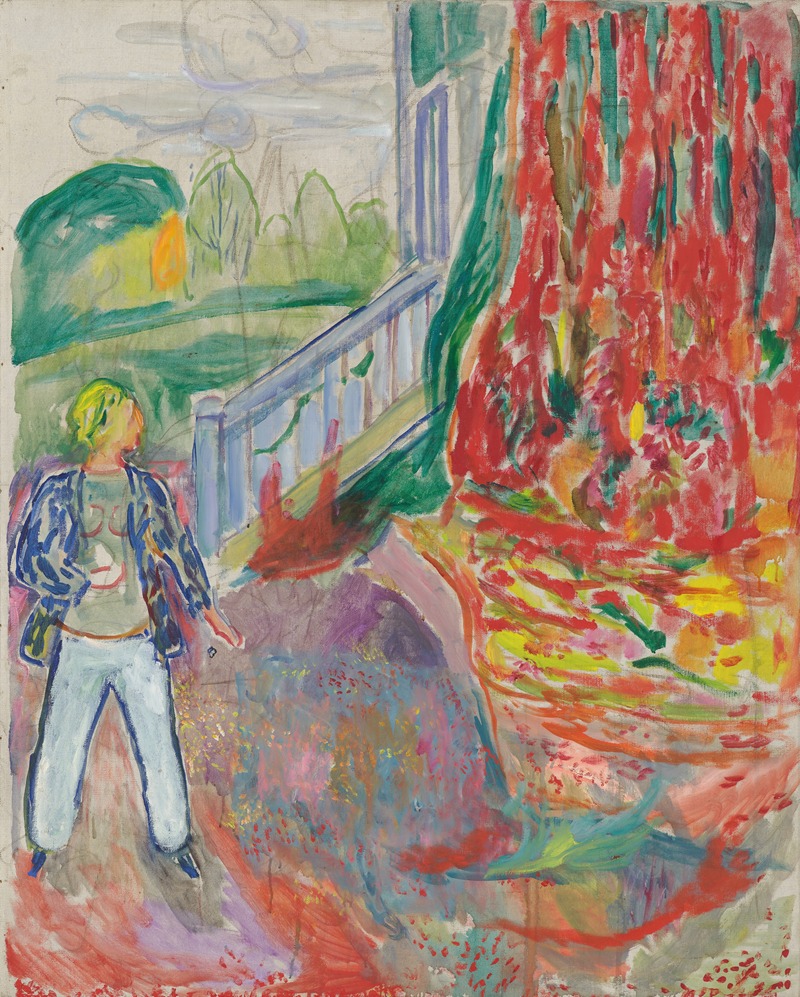 Edvard Munch - Woman By The Veranda Step