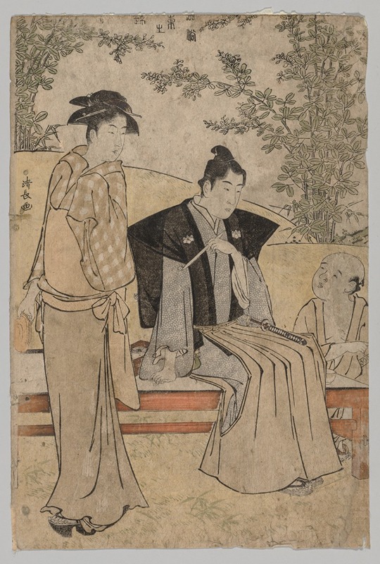 Torii Kiyonaga - Two Lovers (from the series Brocades of the East in Fashion)