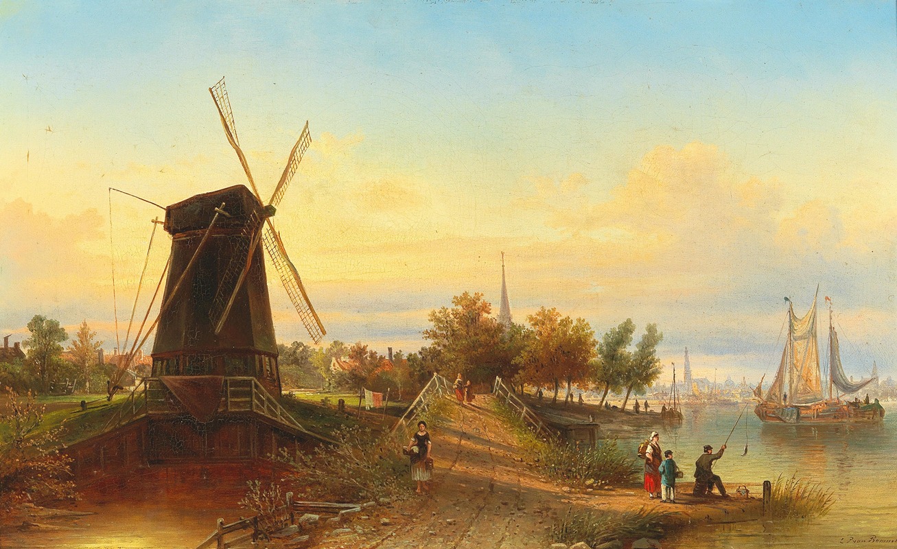 Elias Pieter van Bommel - Watermill Near Amsterdam