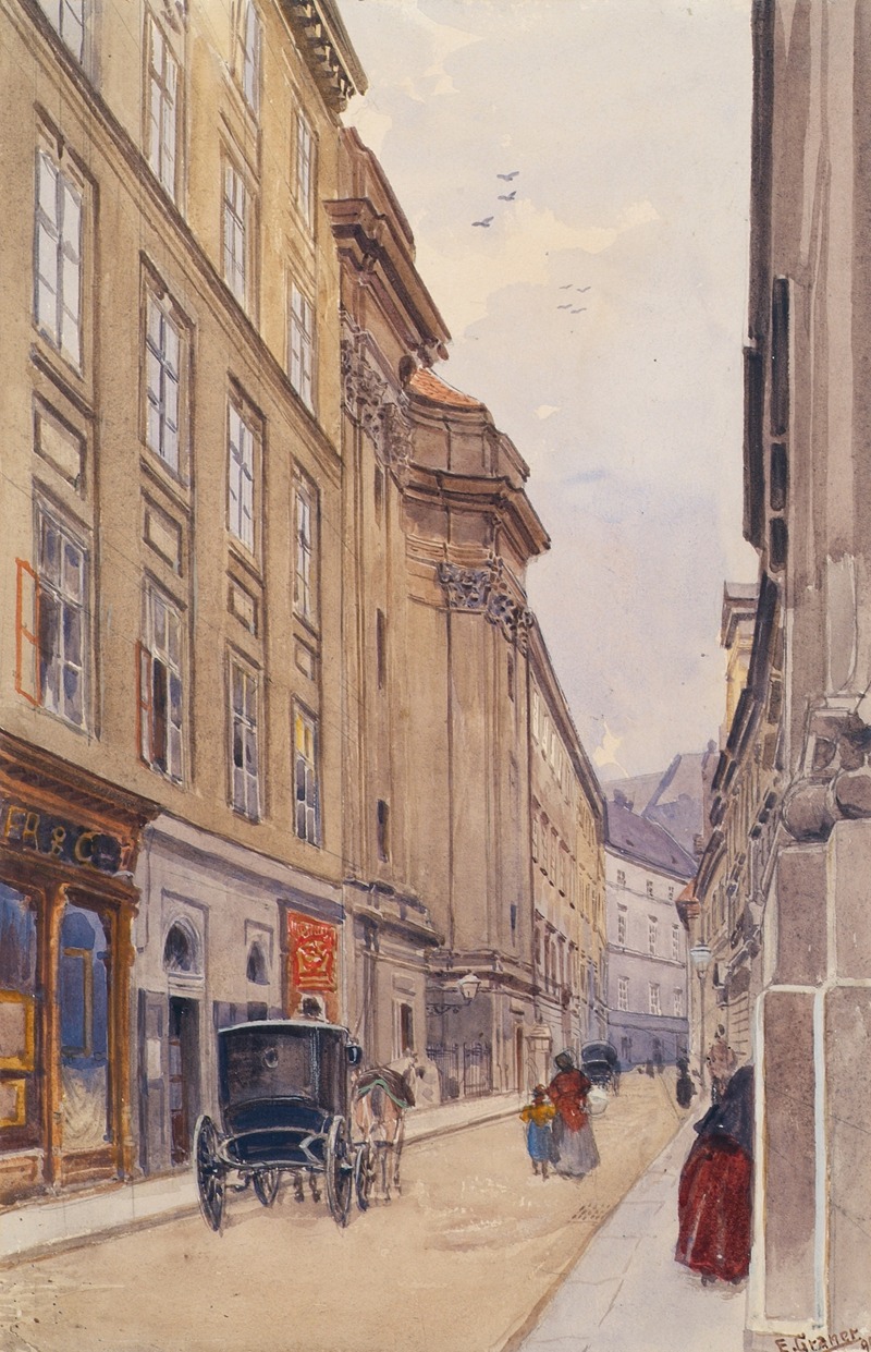 Ernst Graner - Die Dorotheergasse In Wien Mit Dem Alten Versatzamt