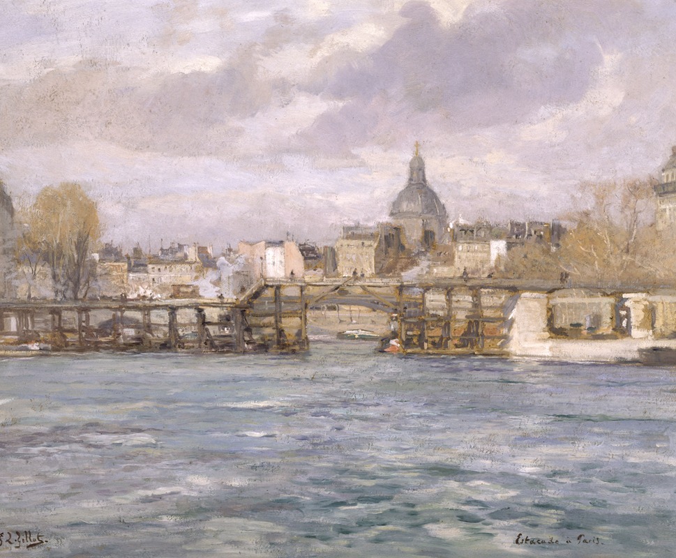 Eugène Louis Gillot - L’estacade De L’île Saint-Louis