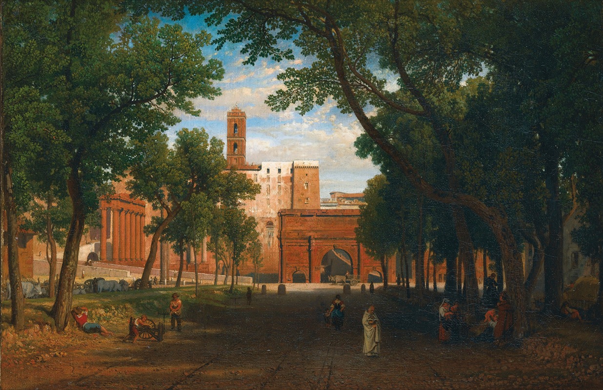 Eugène-Ferdinand Buttura - Rome, A View Of The Campo Vaccino