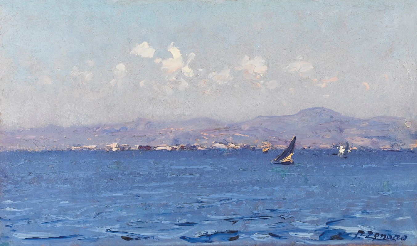 Fausto Zonaro - Sailing Boats In The Aegean