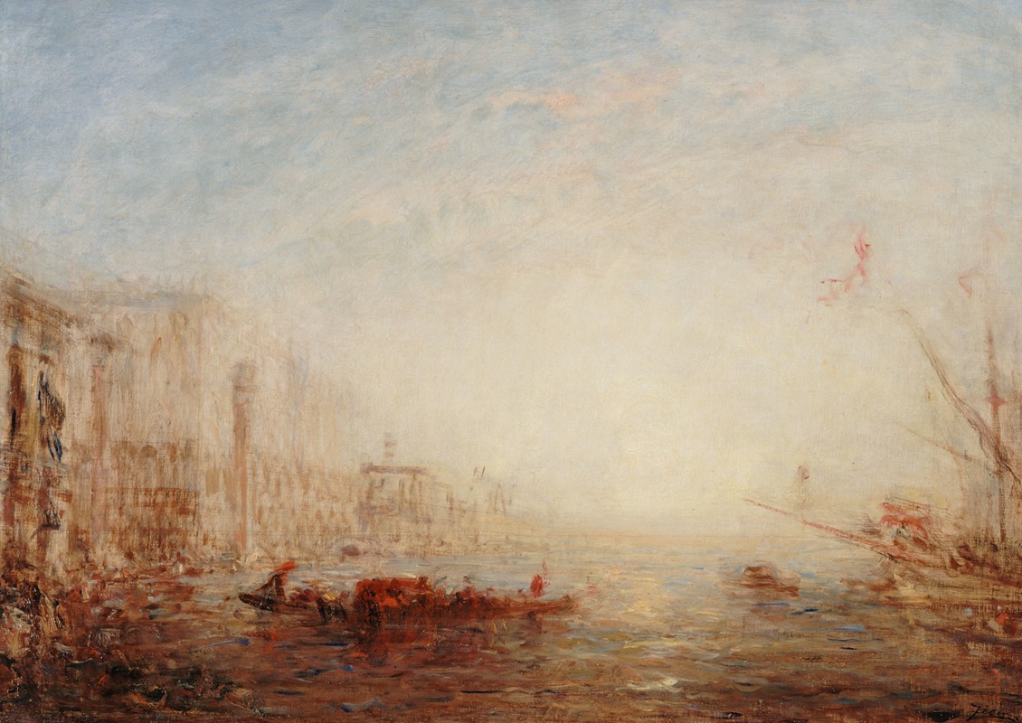 Félix Ziem - Venise, Le Grand Canal Au Soleil Levant