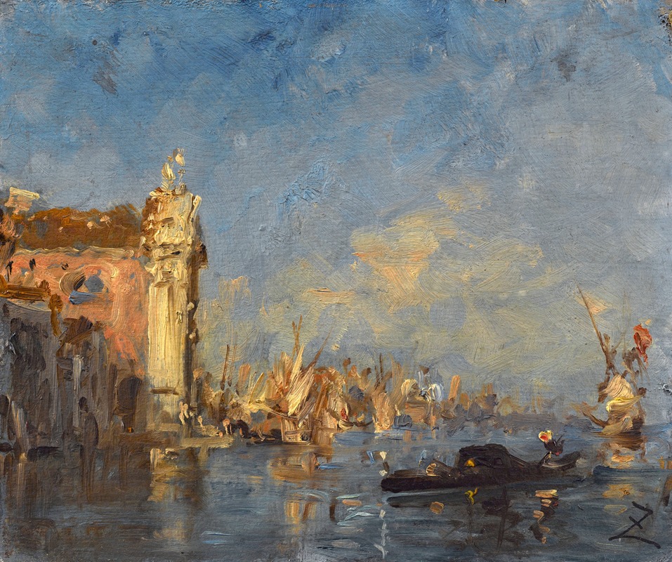 Venise, L'église Des Gesuati by Félix Ziem - Artvee