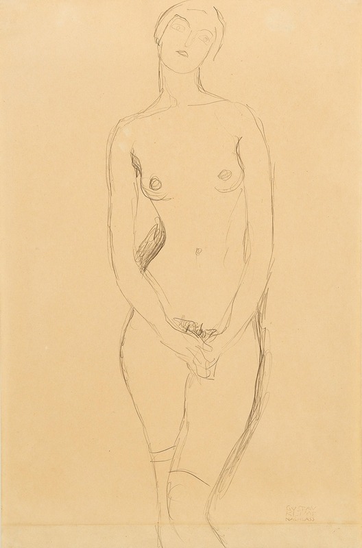 Gustav Klimt - Standing female nude seen from the front
