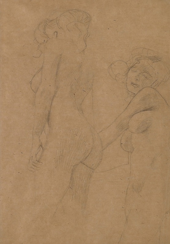 Gustav Klimt - Two Female Nudes Standing