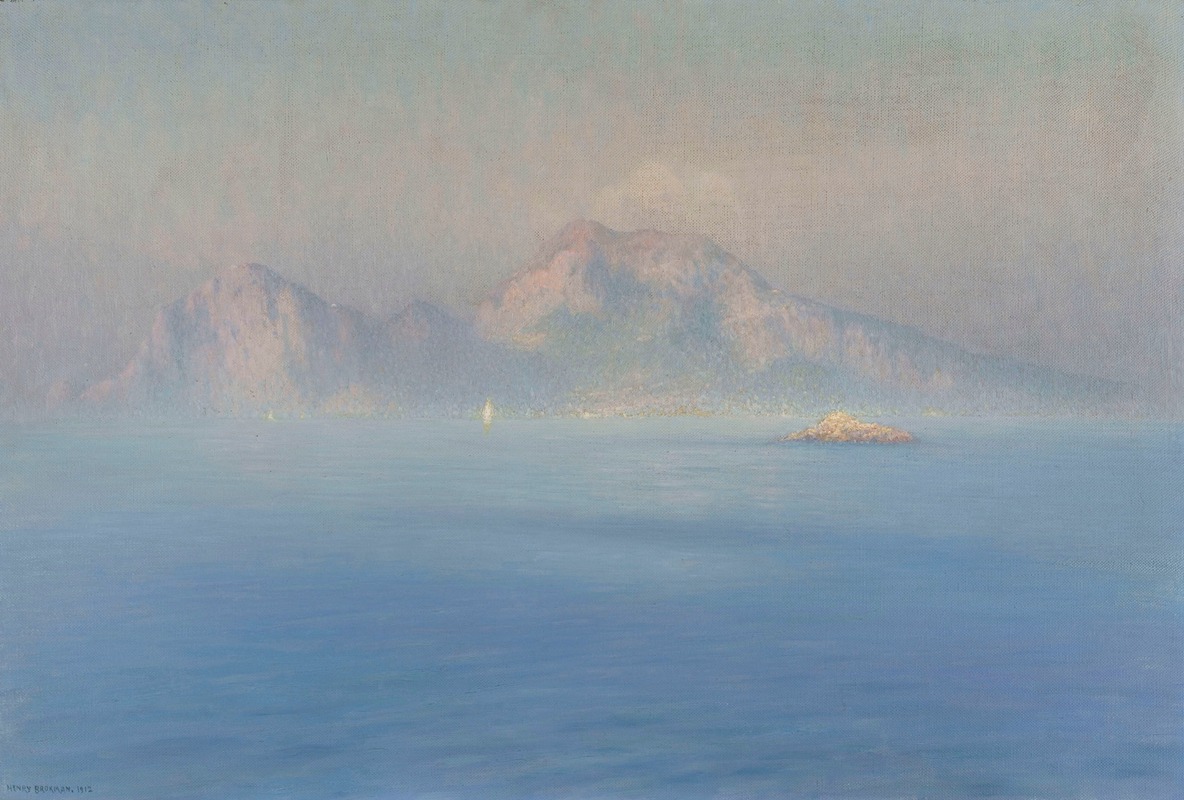 Henry Brokman - Capri, Côte Escarpée Vue De La Mer