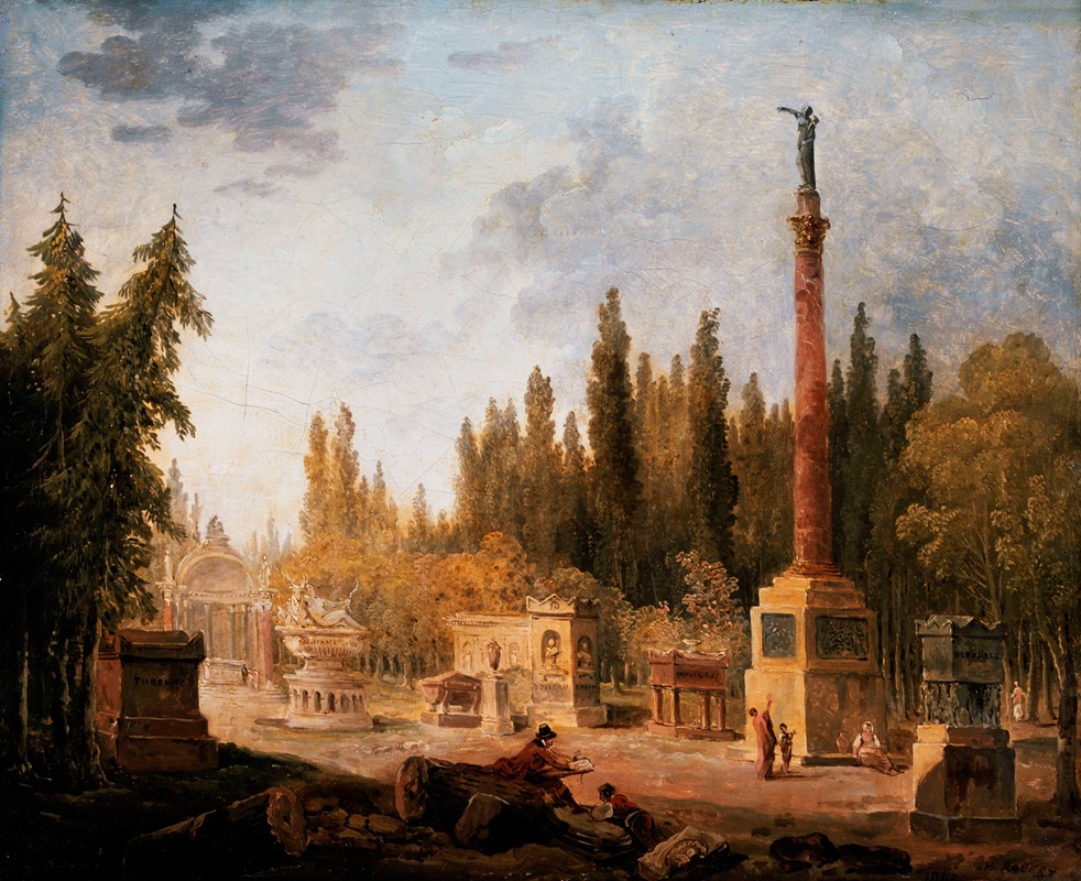 Hubert Robert - Le Jardin du Musée des monuments français, ancien couvent des Petits-Augustins