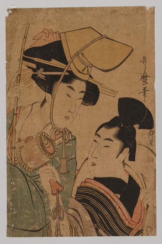Kitagawa Utamaro - Woman Representing Good Fortune