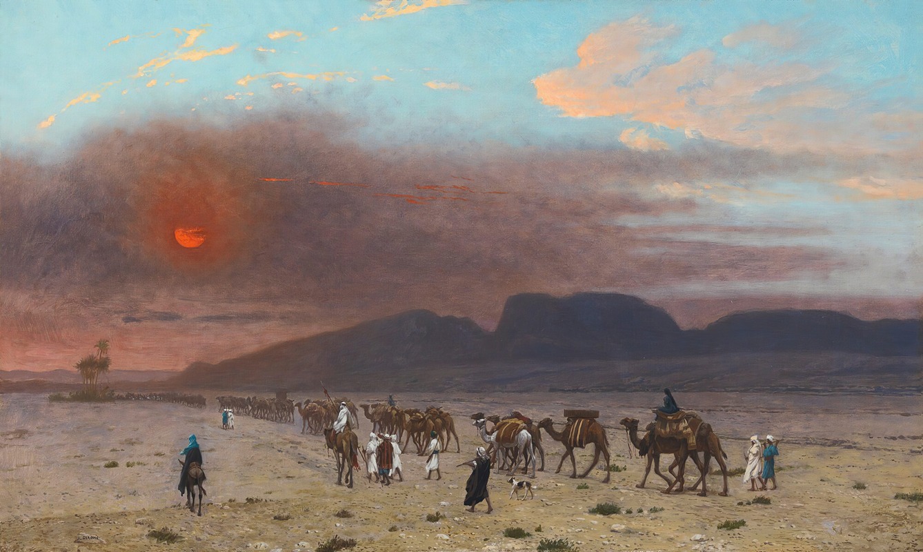 Jean-Léon Gérôme - Caravane Dans Le Desert