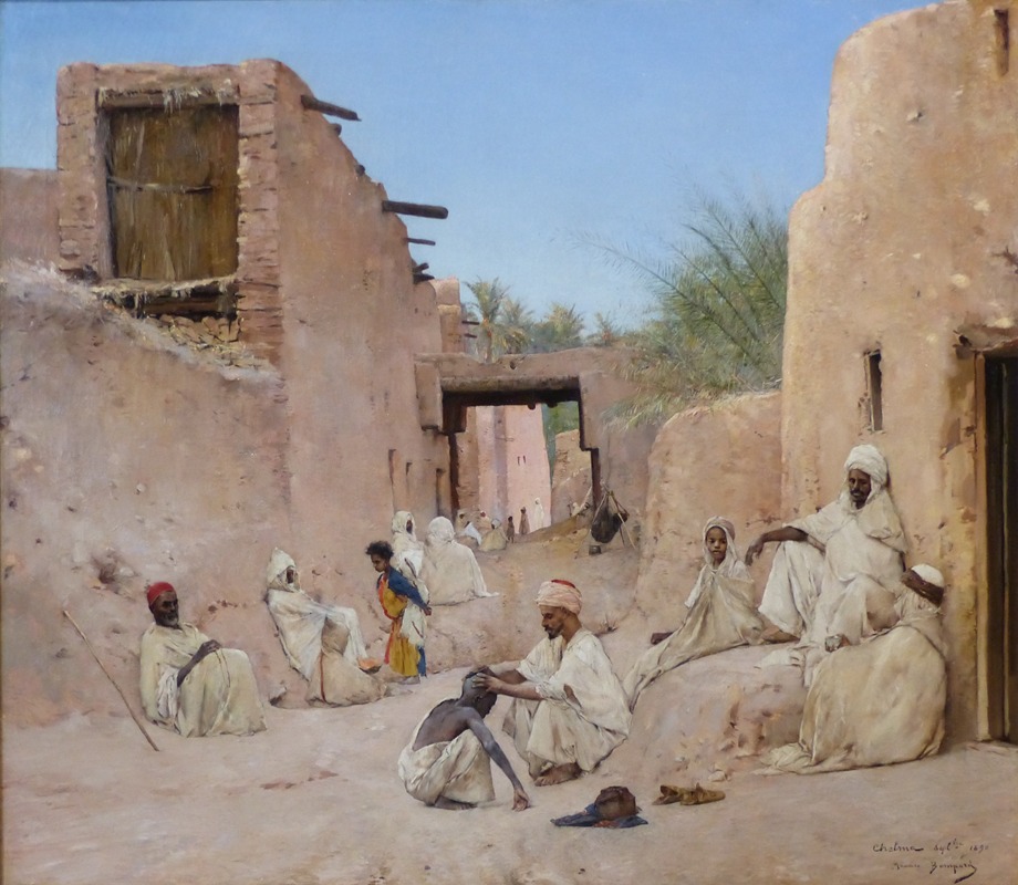 Maurice Bompard - A Street In The Oasis Of Chetma
