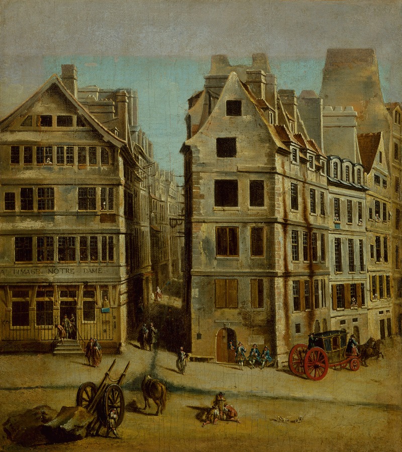 Nicolas Jean-Baptiste Raguenet - Le cabaret l’Image Notre-Dame, place de Grève, actuelle place de l’Hôtel de Ville