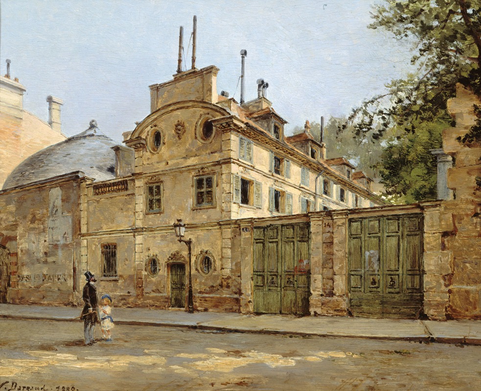 Paul-Joseph-Victor Dargaud - Hôtel de Balzac. Entrée et façade sur la rue Fortunée, aujourd’hui rue Balzac