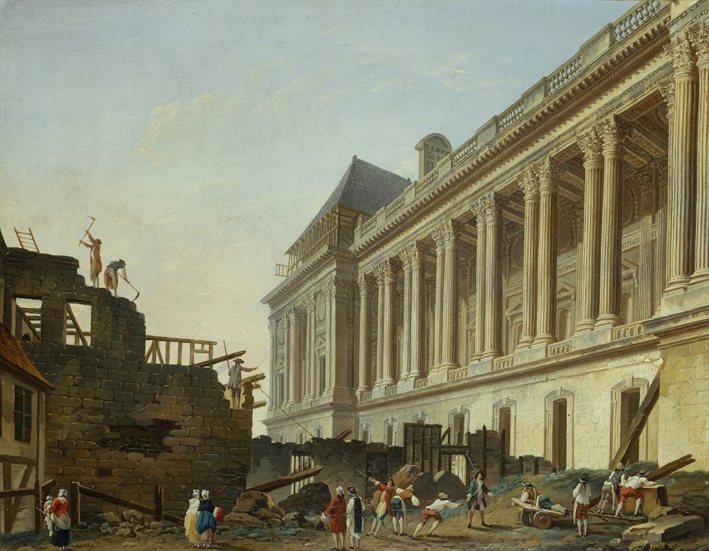 Pierre-Antoine Demachy - Dégagement de la colonnade du Louvre