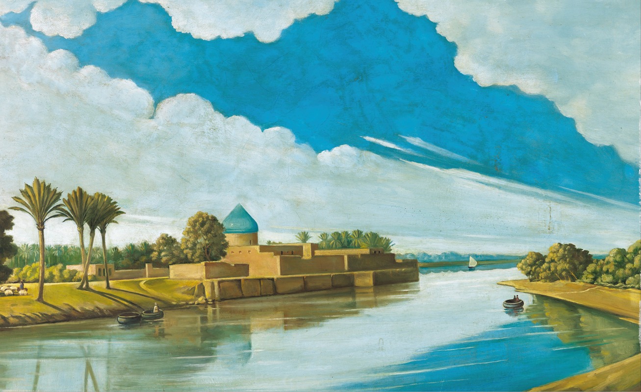 Abdul Qadir Al-Rassam - River Scene on the Banks of the Tigris