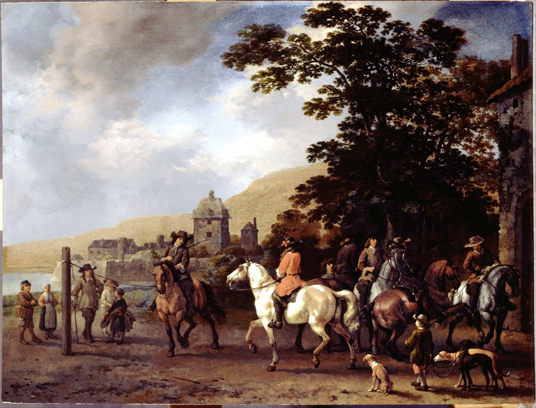 Abraham Van Calraet - A Riding School in the Open Air