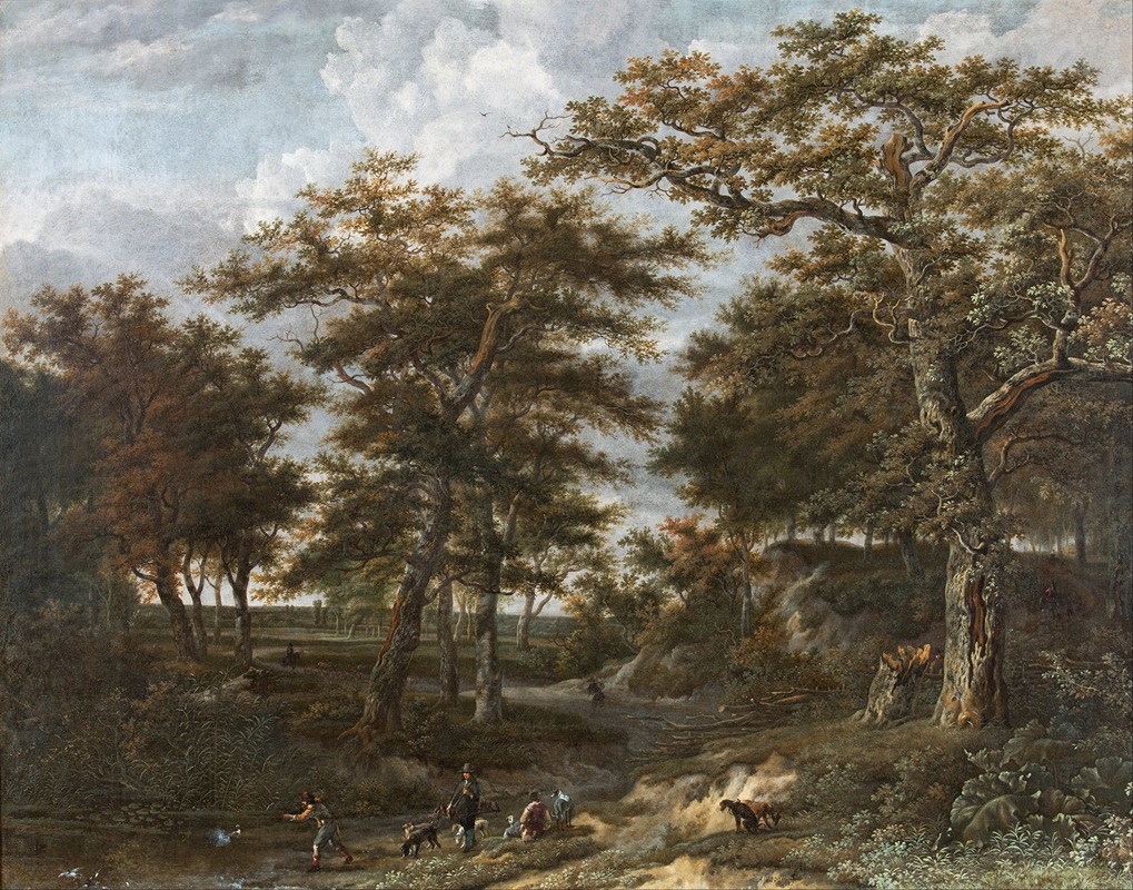 Adriaen Hendriksz. Verboom - Landscape with hunters