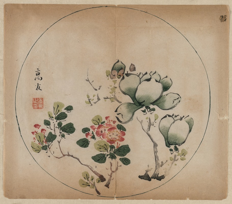 Anonymous - Flowering Magnolia and Peach Blossoms