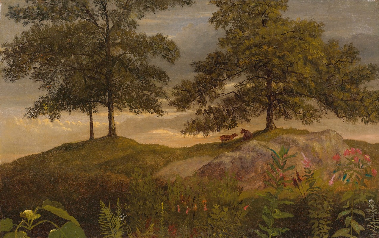 Albert Bierstadt - Landscape With Cows