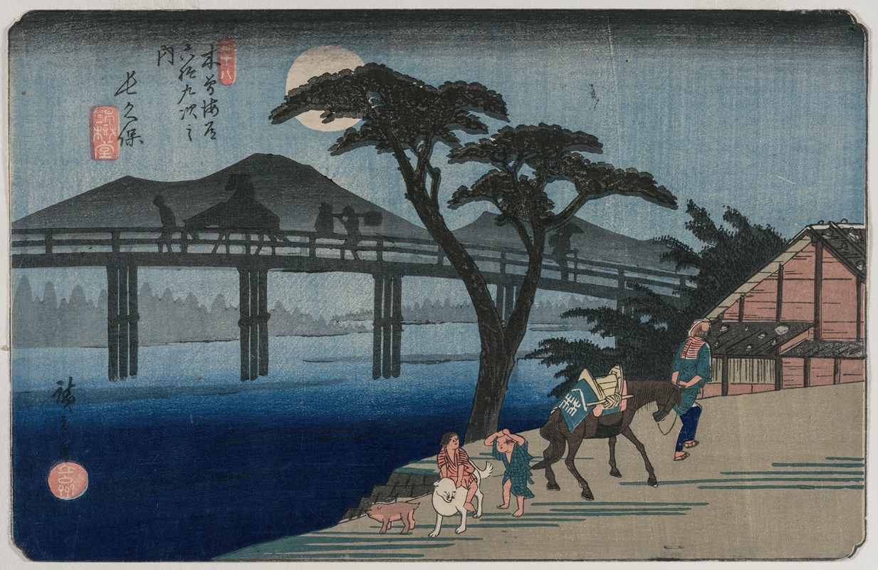 Andō Hiroshige - Nagakubo (Station 28) from the series Sixty-Nine Stations of the Kisokaido