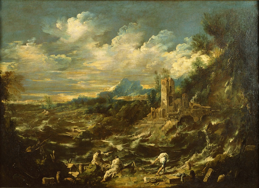 Alessandro Magnasco - Landscape with Stormy Sea