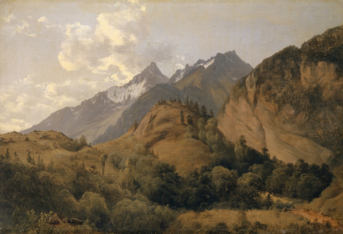 Alexandre Calame - Entry to the Urbach Valley with Ritzlihorn