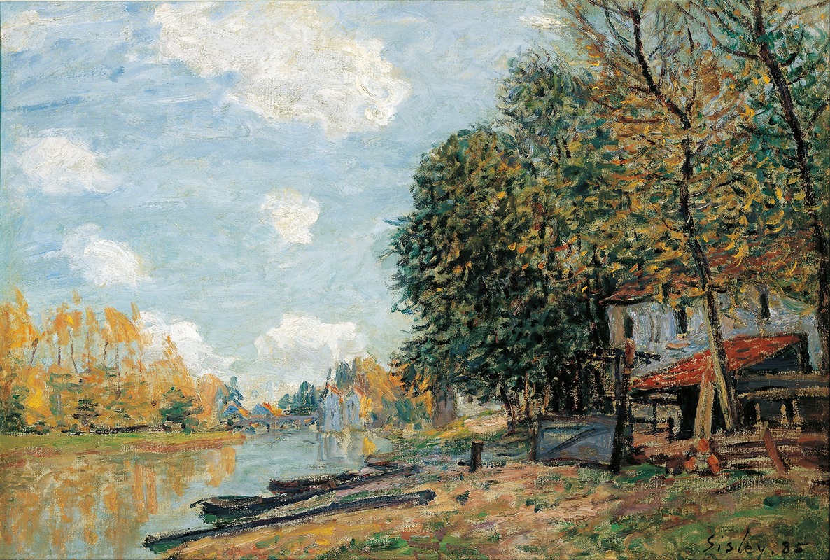 Alfred Sisley - Moret- The Banks of the River Loing