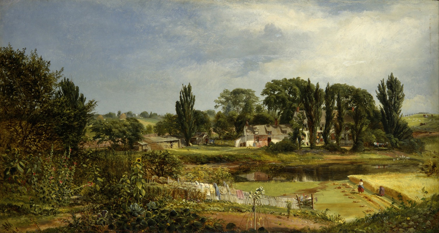 Andrew W. Warren - Long Island Homestead, Study from Nature