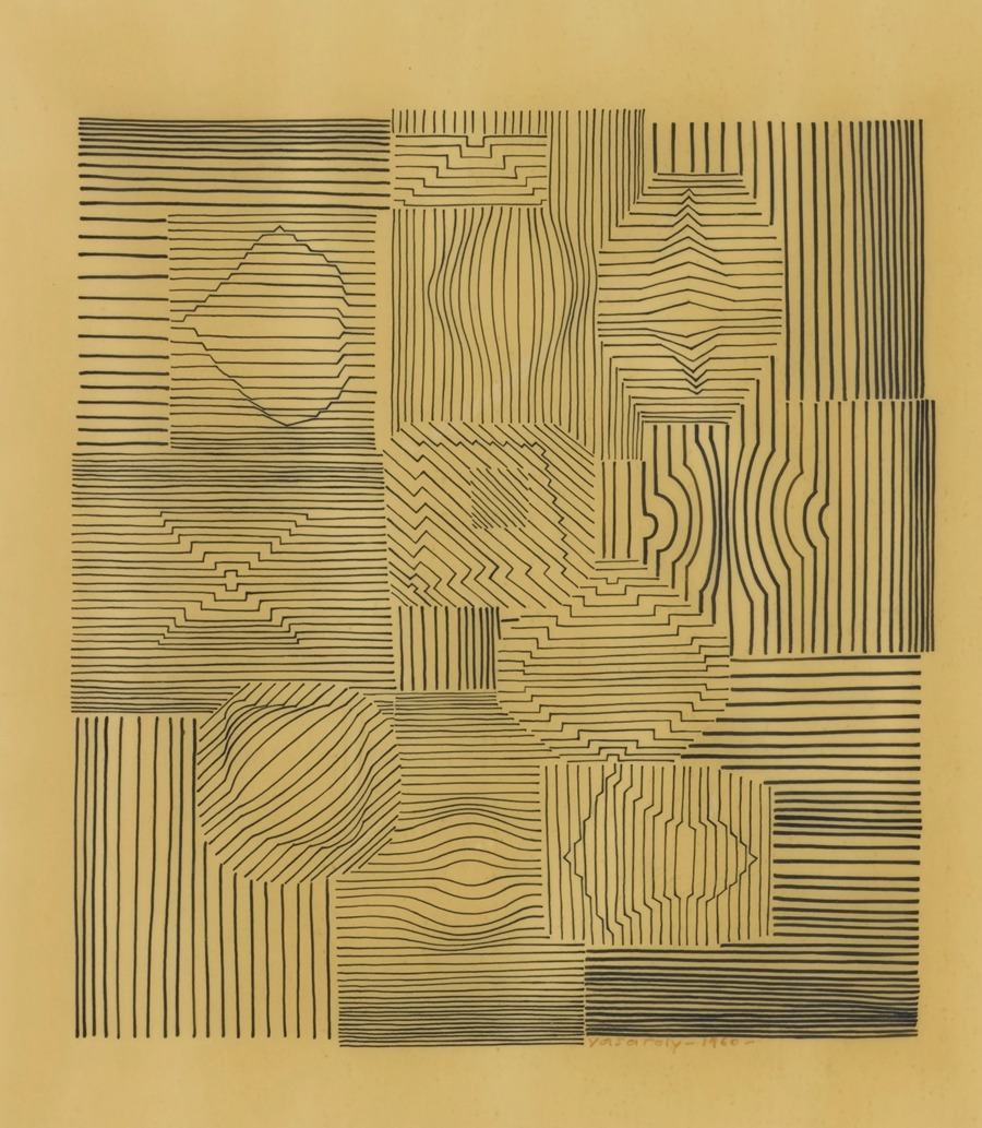 Victor Vasarely - Dessin géométrique
