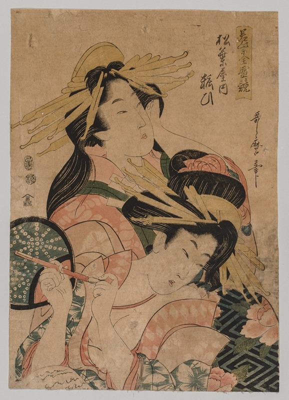 Kitagawa Utamaro - Half-length Portrait of Two Courtesans