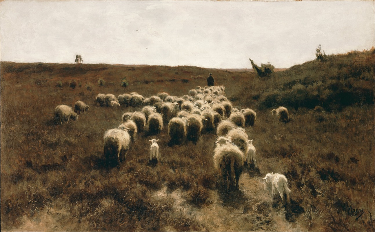 Anton Mauve - The Return of the Flock, Laren