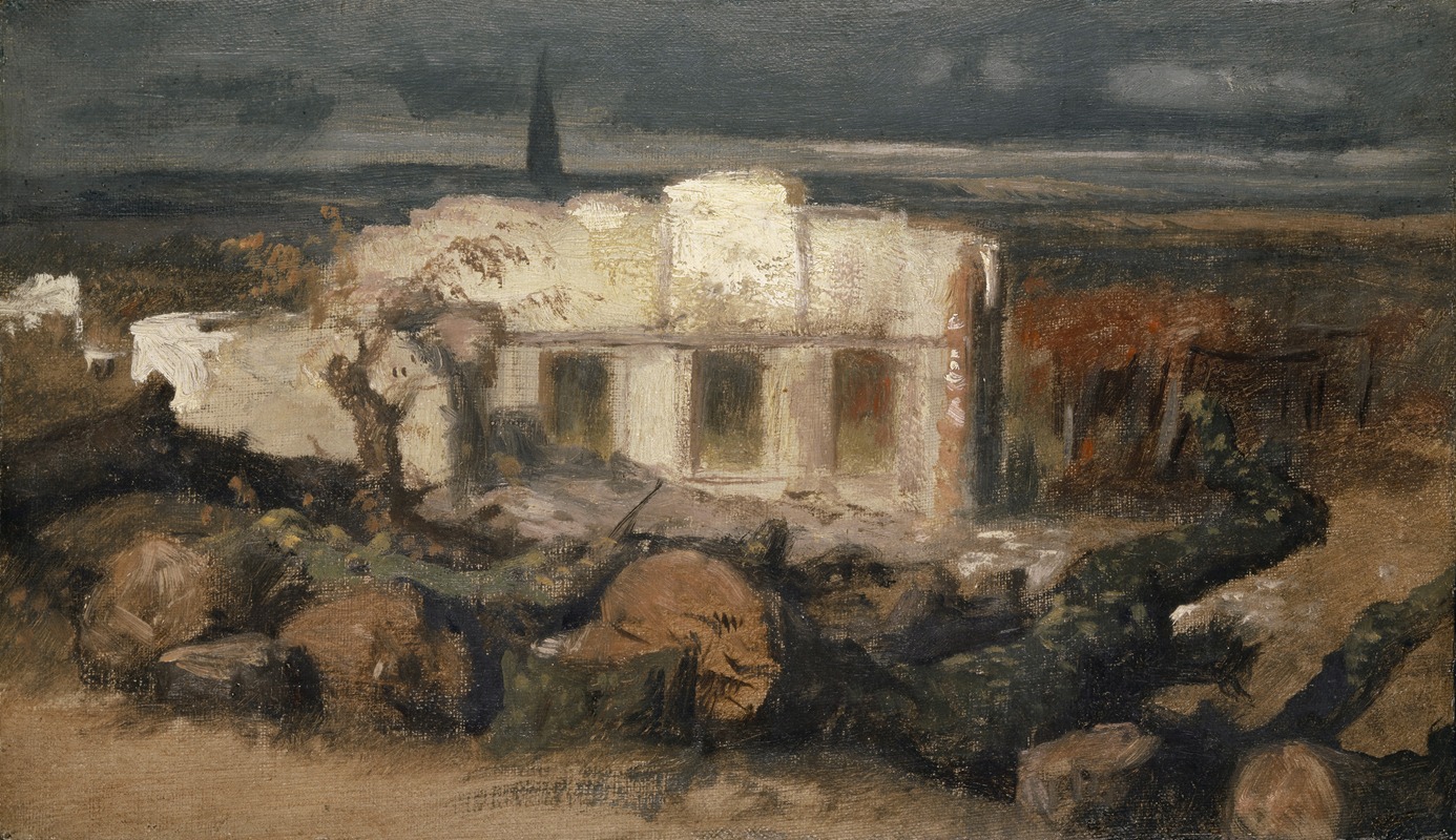 Arnold Böcklin - Destroyed House near Kehl