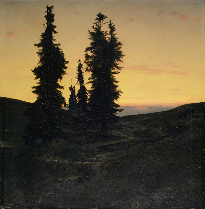 Arnold Böcklin - Fir Trees