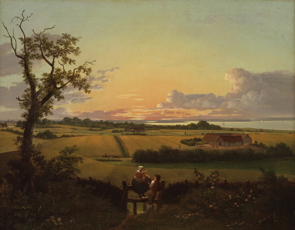 Christoffer Wilhelm Eckersberg - Landscape with a Stile. The Isle of Møn