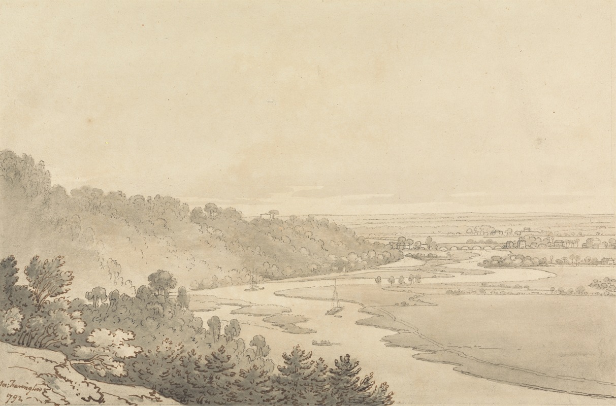 Joseph Farington - View of Taplow and Maidenhead from Cliveden