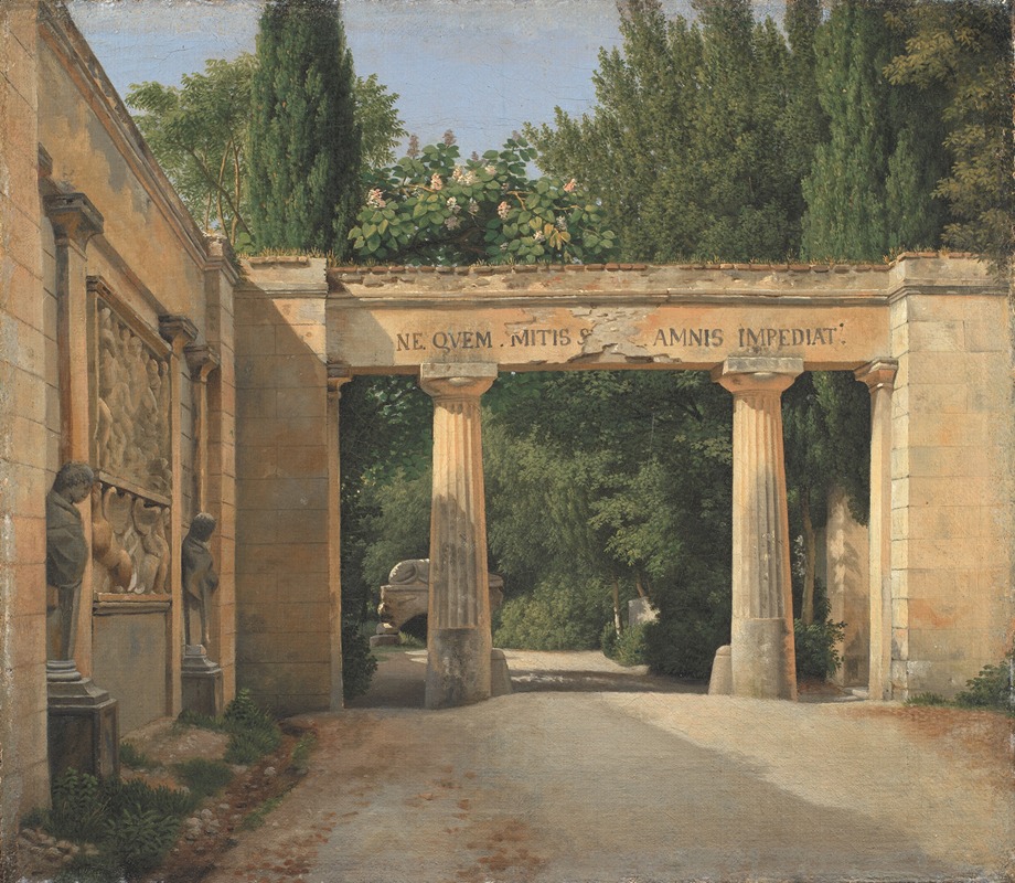 Christoffer Wilhelm Eckersberg - View of the Garden of the Villa Borghese in Rome