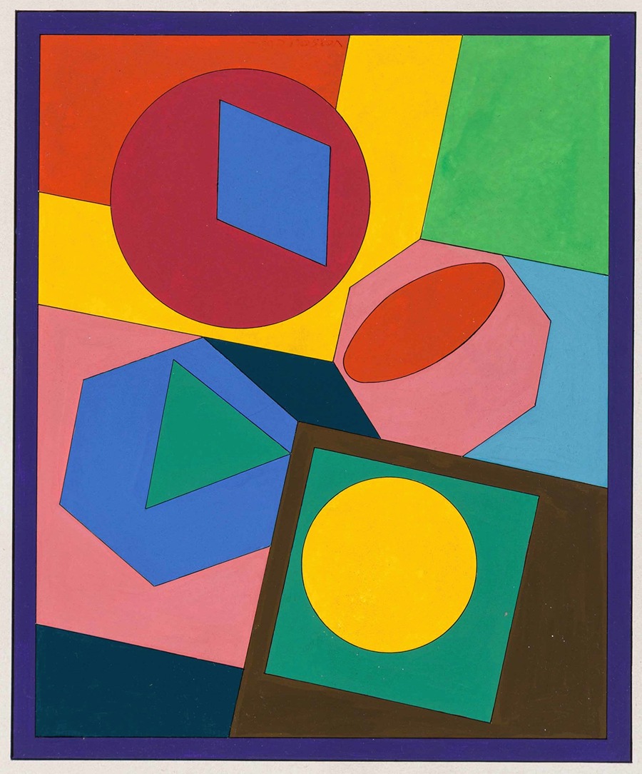 Bill、Rhythm in Four Squares、希少画集画、新品額付 Bill、Rhythm in Four Squares、希少画集画、新品額付