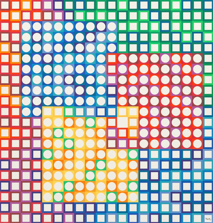 Victor Vasarely - Orion Blanc Positive
