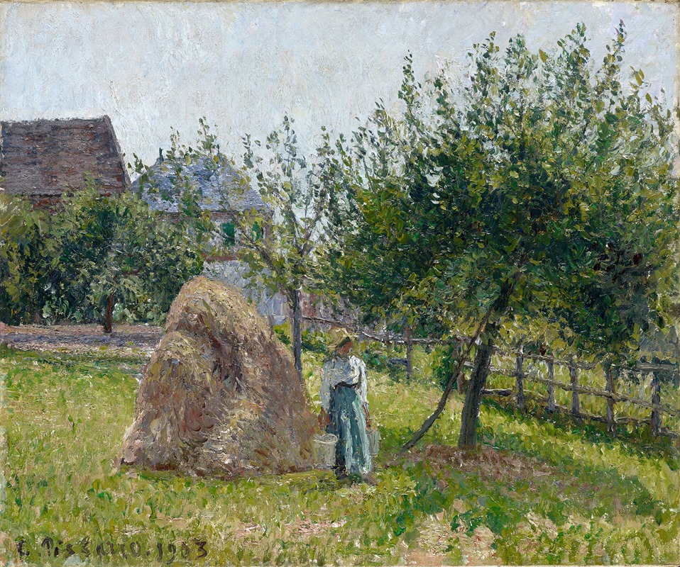 Camille Pissarro - Apple Trees in Eragny, Sunny Morning