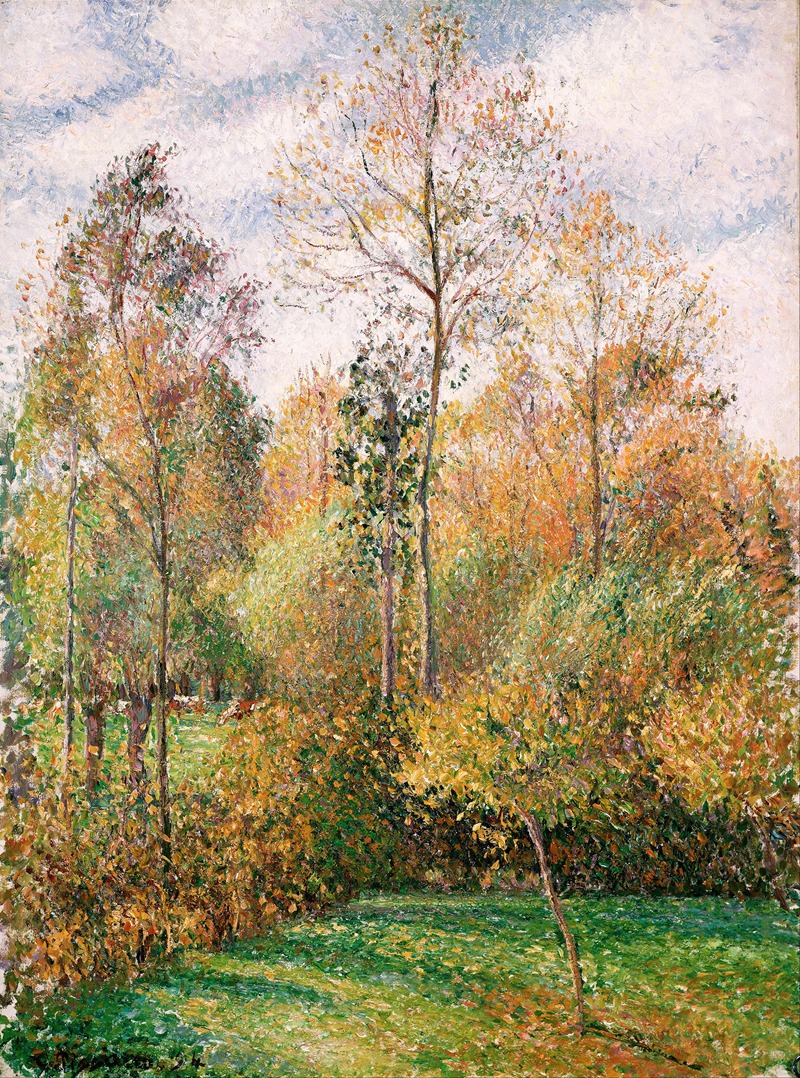 Camille Pissarro - Automne, Peupliers, Eragny (Autumn, Poplars, Eragny)