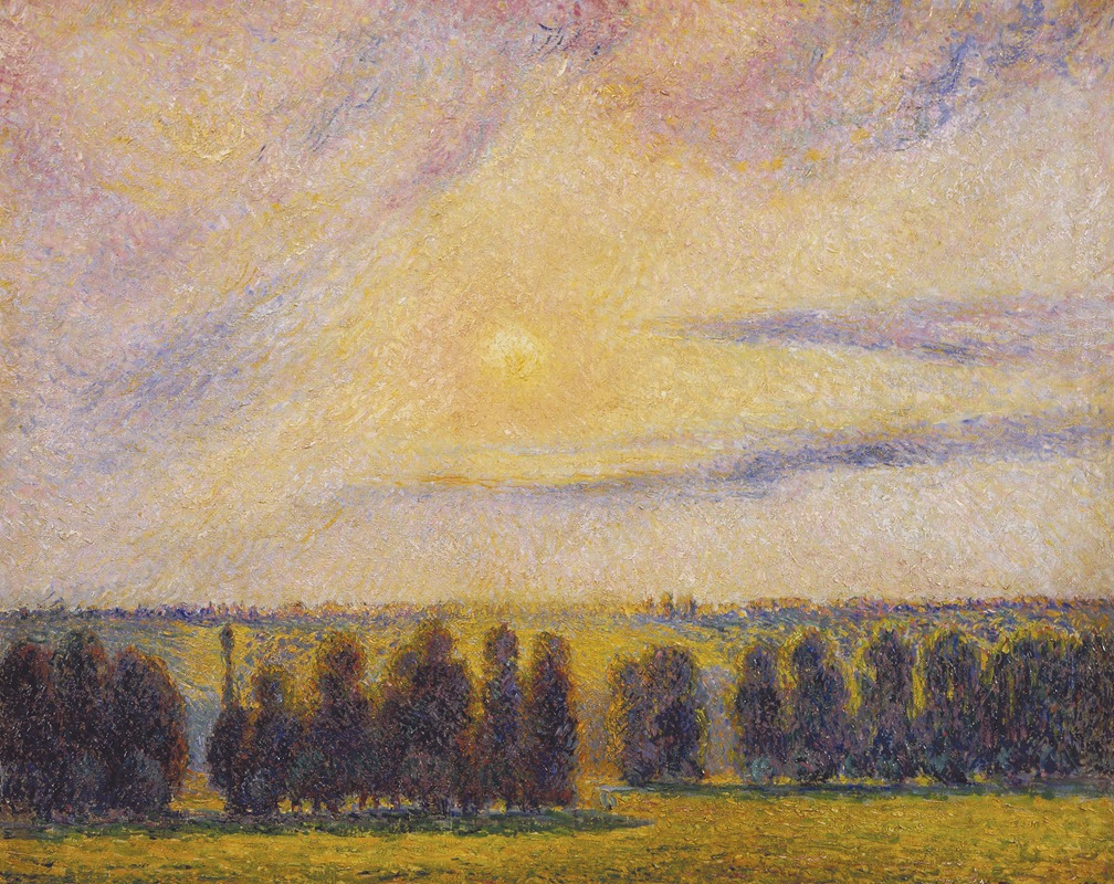 Camille Pissarro - Sunset at Eragny