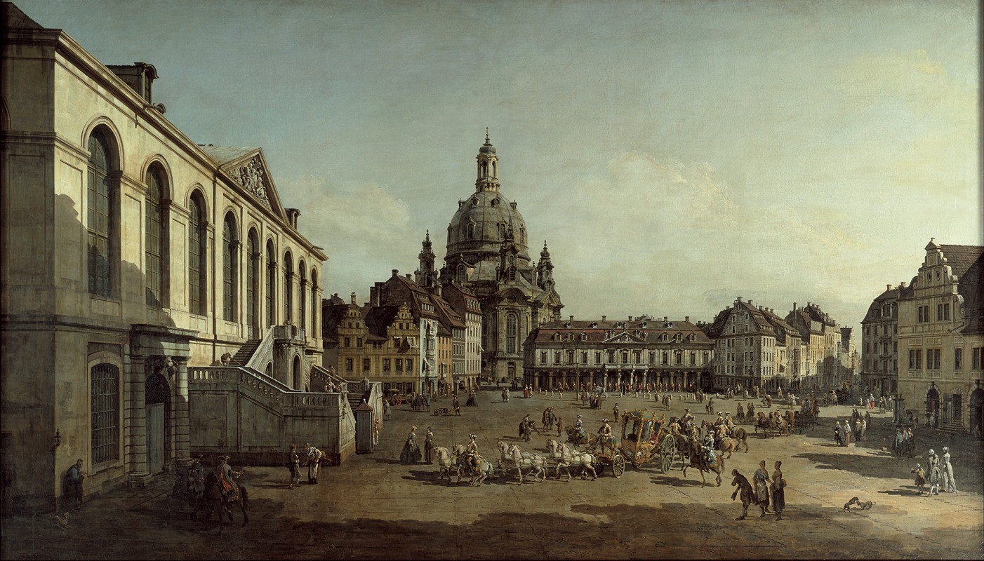Canaletto - View of the Neumarkt in Dresden from the Jüdenhofe