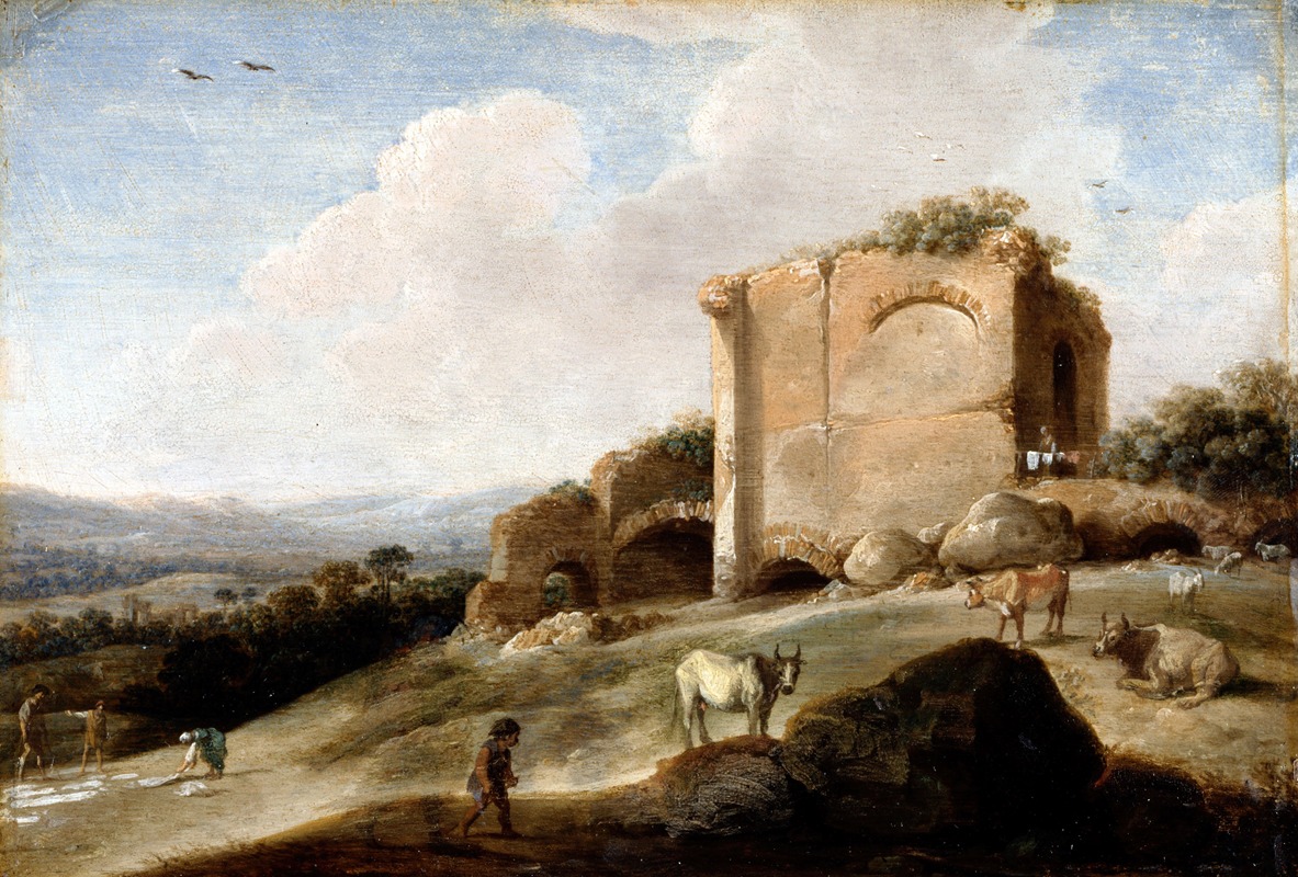 Charles Cornelisz. de Hooch - Landscape with a Roman Ruin