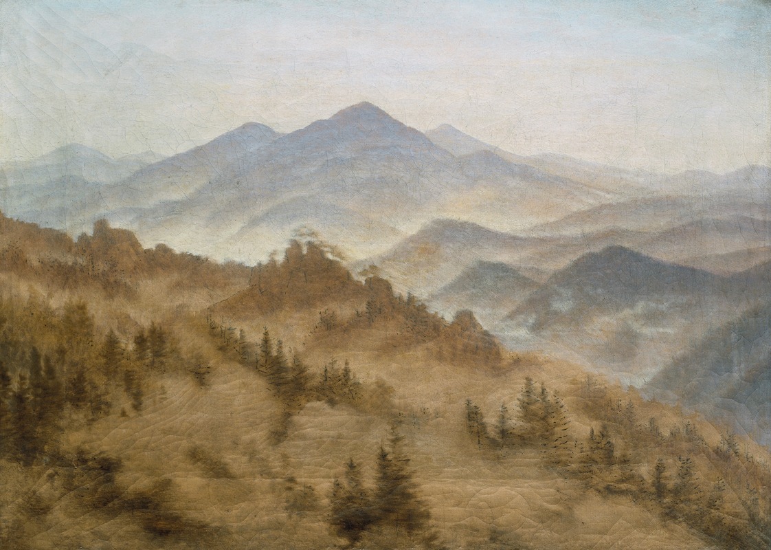 Caspar David Friedrich - Mountains in the Rising Fog