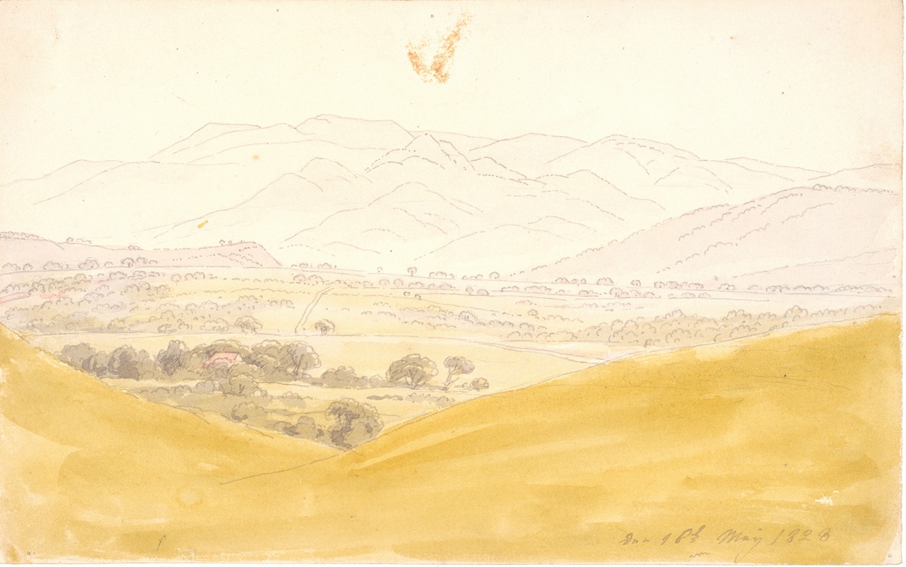 Caspar David Friedrich - Bohemian Landscape with the Mittelgebirge