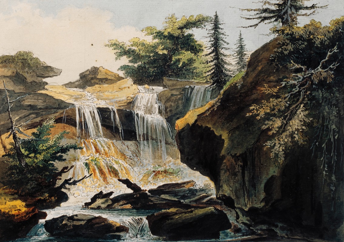 Caspar Wolf - Wasserfall im Tobel bei Muri