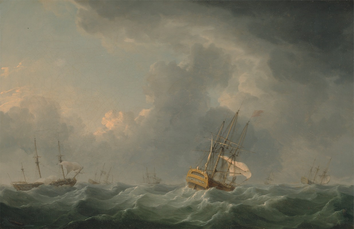 Charles Brooking - English Ships Running before a Gale