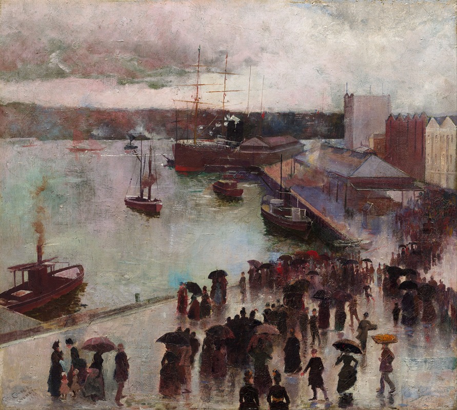 Charles Conder - Departure of the Orient,Circular Quay
